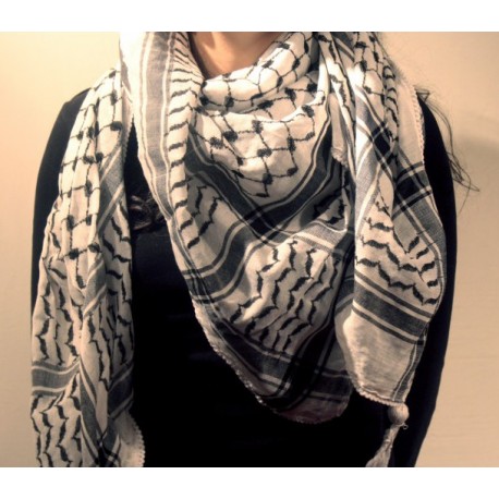 Pañuelo Palestino (Blanco Y negro)
